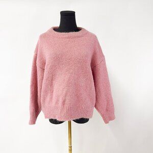 BUBBLE GUM PINK KNIT SWEATER SIZE SMALL
